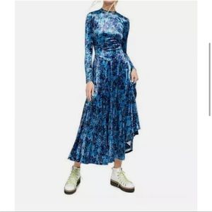 FREE PEOPLE HEARTLAND VELVET FLORAL MAXY DRESS SIZE MEDIUM